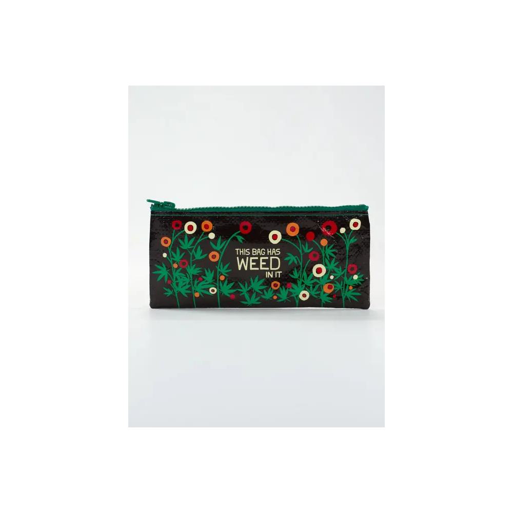 Fashion Accessories, BlueQ, Pencil Pouch, Art & School, 4.25"x8.5", Bag has Weed in it, 904707